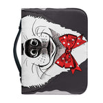 Santa Siberian Husky Print Leather Bible Cover