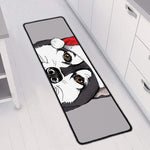 Santa Siberian Husky Print Long Kitchen Mat