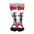 Santa Siberian Husky Print Long Socks