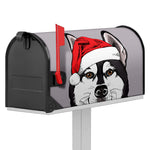 Santa Siberian Husky Print Mailbox Cover