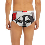 Santa Siberian Husky Print Men's Briefs