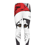 Santa Siberian Husky Print Men's leggings