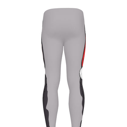 Santa Siberian Husky Print Men's leggings