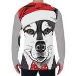 Santa Siberian Husky Print Men's Long Sleeve T-Shirt