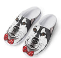 Santa Siberian Husky Print Mesh Casual Shoes
