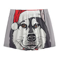 Santa Siberian Husky Print Mesh Shorts