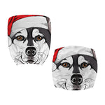 Santa Siberian Husky Print Office Chair Cover