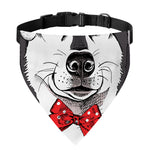 Santa Siberian Husky Print Over The Collar Dog Bandana