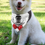 Santa Siberian Husky Print Over The Collar Dog Bandana