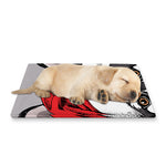 Santa Siberian Husky Print Pet Cooling Mat Cover