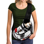 Santa Siberian Husky Print Pet Sling Carrier