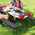 Santa Siberian Husky Print Picnic Table Cover