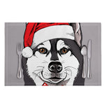 Santa Siberian Husky Print Placemat