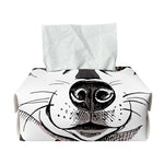 Santa Siberian Husky Print Rectangle Tissue Box Cover