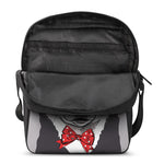 Santa Siberian Husky Print Rectangular Crossbody Bag