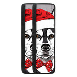 Santa Siberian Husky Print Refrigerator Handle Covers