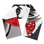 Santa Siberian Husky Print Scarf