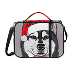 Santa Siberian Husky Print Shoulder Strap Bible Bag