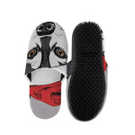 Santa Siberian Husky Print Slippers