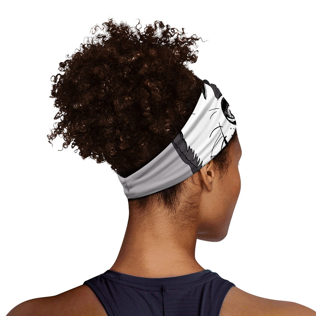 Santa Siberian Husky Print Sports Headband
