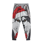 Santa Siberian Husky Print Sweatpants
