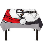 Santa Siberian Husky Print Tablecloth