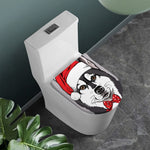 Santa Siberian Husky Print Toilet Lid Cover