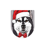Santa Siberian Husky Print Toilet Lid Cover