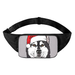 Santa Siberian Husky Print Waist Bag