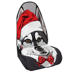 Santa Siberian Husky Print Waterproof Car Seat Cover