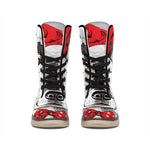 Santa Siberian Husky Print Winter Boots