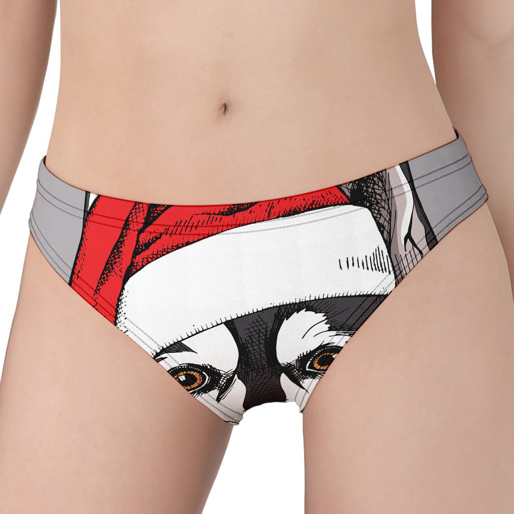 Santa Siberian Husky Print Women's Panties