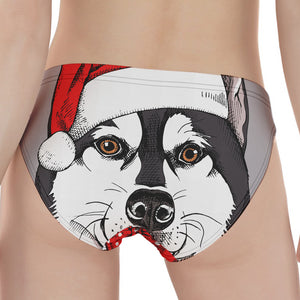 Santa Siberian Husky Print Women's Panties