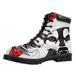Santa Siberian Husky Print Work Boots
