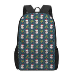 Santa Snowman Pattern Print 17 Inch Backpack
