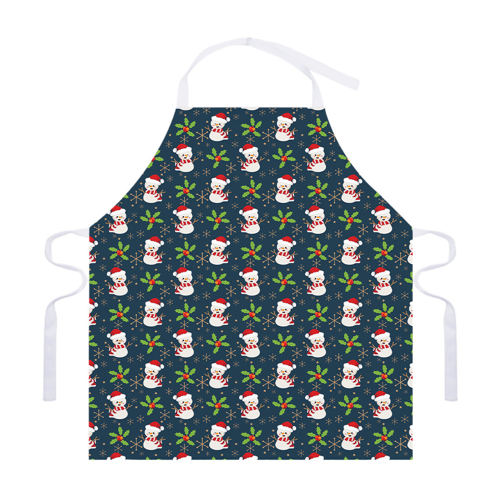 Santa Snowman Pattern Print Adjustable Apron
