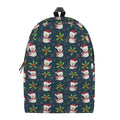 Santa Snowman Pattern Print School Backpack