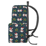Santa Snowman Pattern Print Backpack