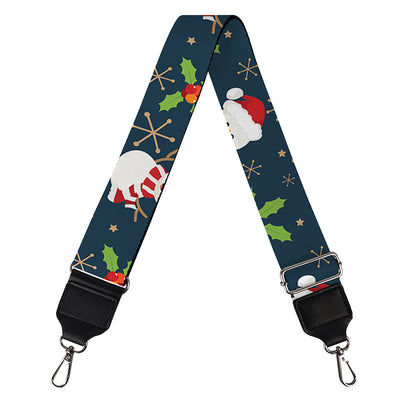 Santa Snowman Pattern Print Bag Strap
