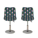Santa Snowman Pattern Print Bar Stool Covers