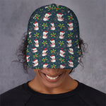 Santa Snowman Pattern Print Baseball Cap