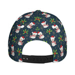 Santa Snowman Pattern Print Baseball Cap