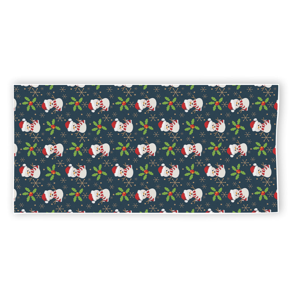 Santa Snowman Pattern Print Beach Towel