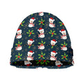 Santa Snowman Pattern Print Beanie