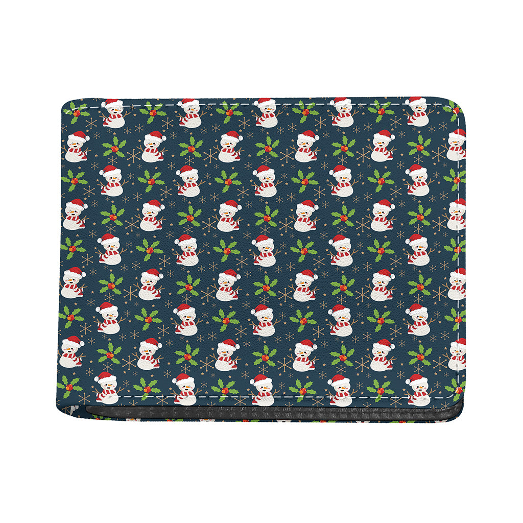 Santa Snowman Pattern Print Bifold Wallet