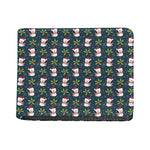 Santa Snowman Pattern Print Bifold Wallet