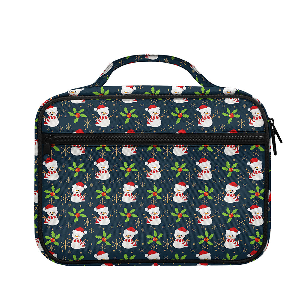 Santa Snowman Pattern Print Briefcase Bible Bag