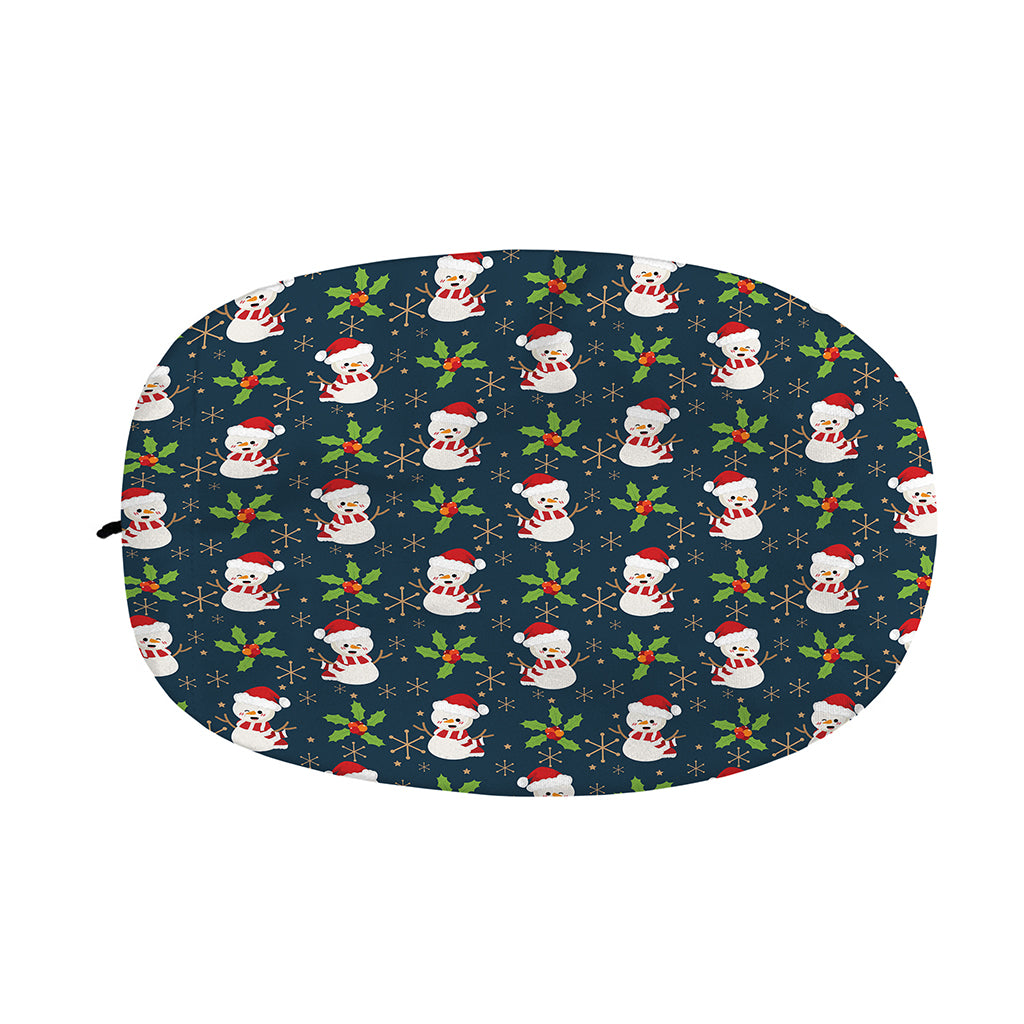 Santa Snowman Pattern Print Car Side Mirror Covers