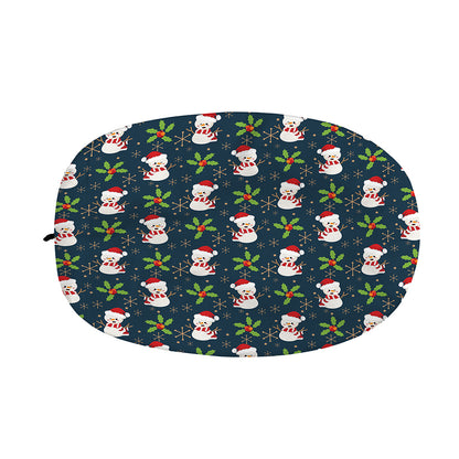 Santa Snowman Pattern Print Car Side Mirror Covers