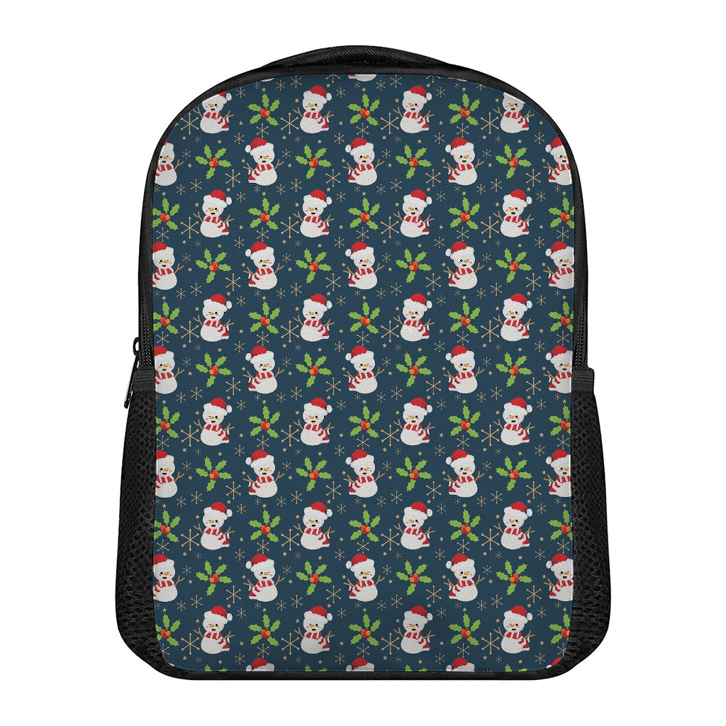 Santa Snowman Pattern Print Casual Backpack